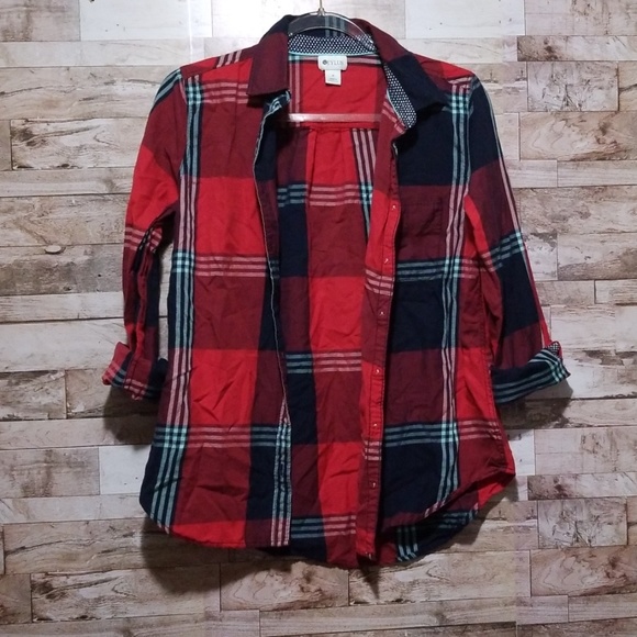 STYLUS Tops - stylus plaid